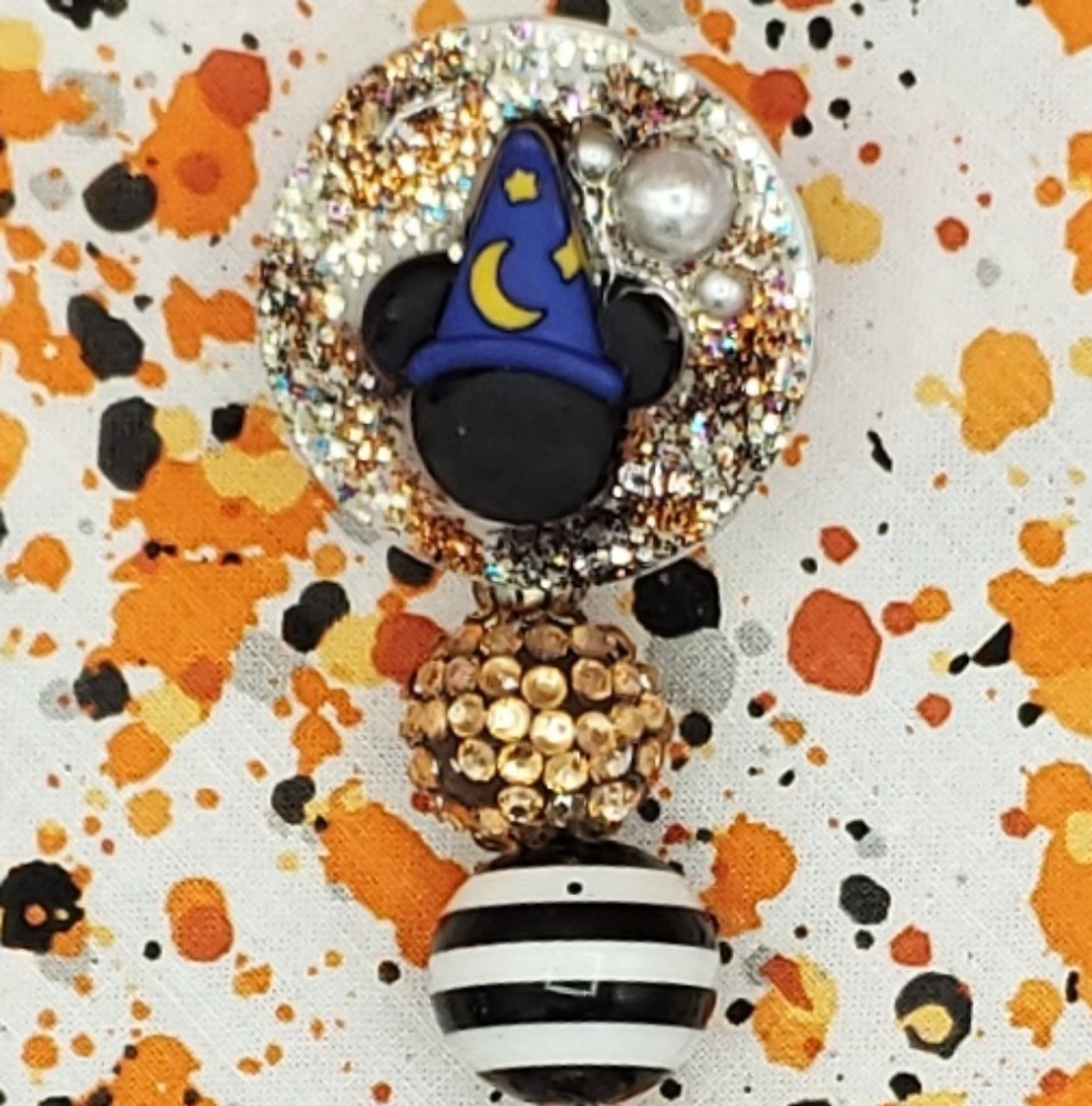Halloween Badge Reel - Mouse Magician